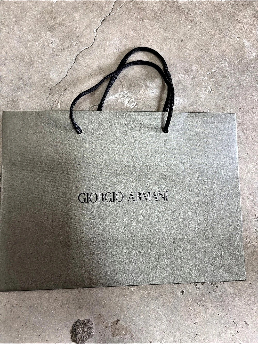 Giorgio Armani Gray Paper Gift Bag